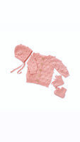 Knit PomPom Cardigan | Soft Peachy