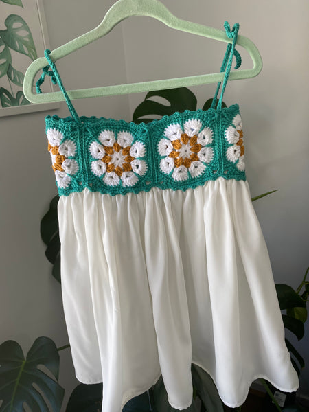Summer Dress| White Green